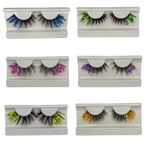 Heathers Lux Glitter Lashes Sequins Lashes Dramatic 3d