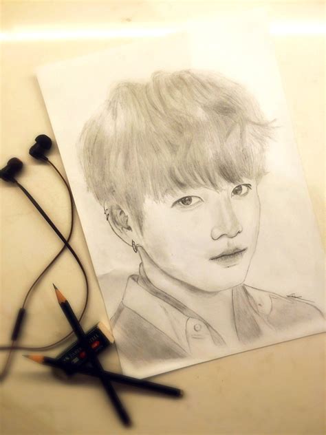 Jungkook Pencil Sketch : r/bangtan