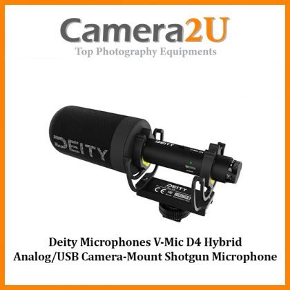 Deity Microphones V-Mic D4 Hybrid Analog/USB Camera-Mount Shotgun ...