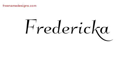 Elegant Name Tattoo Designs Fredericka Free Graphic - Free Name Designs