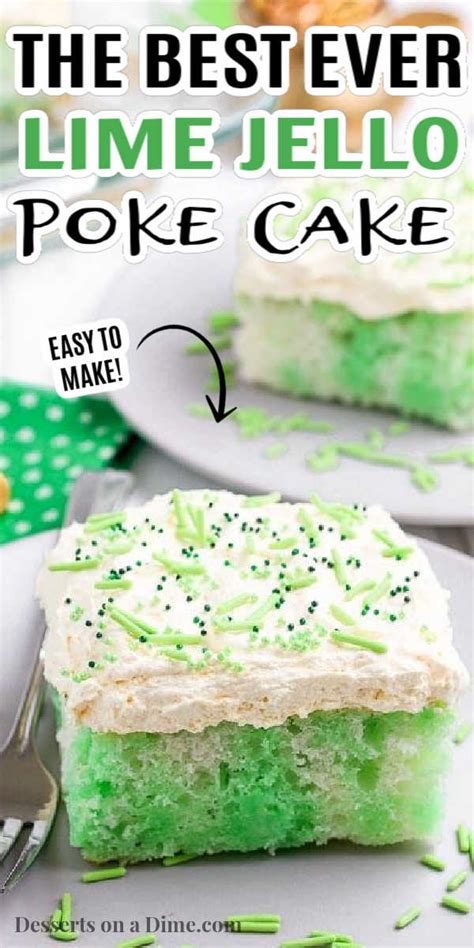 Lime Jello Poke Cake Recipe St Patricks Day Poke Cake