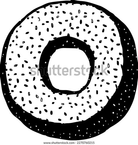 Bagel Food Isolated Vintage Drawing Vector Stock Vector (Royalty Free ...