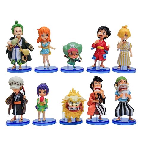 10pcs/set Anime One Piece Figures PVC Action Model Dolls Figure Toys ...