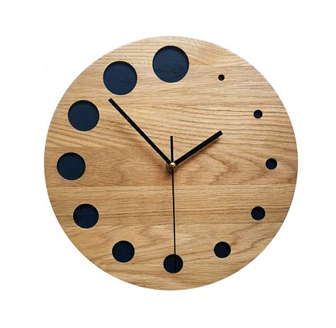 Unique Wooden Wall Clock Modern Clock Cm Silent Clock Home