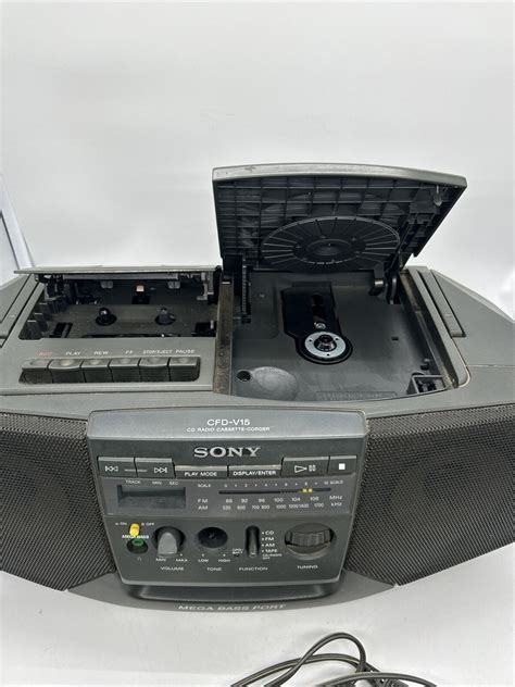 Sony Cfd V15 Am Fm Radio Cassette Tape Cd Player Boombox Mega Bass Tested Ebay