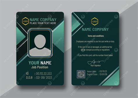 Modern Style Employee Identity Card Template Template Download On Pngtree