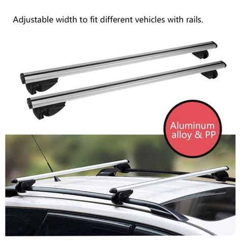 Barres De Toit Voiture Universel En Aluminium Verrouillable Cm