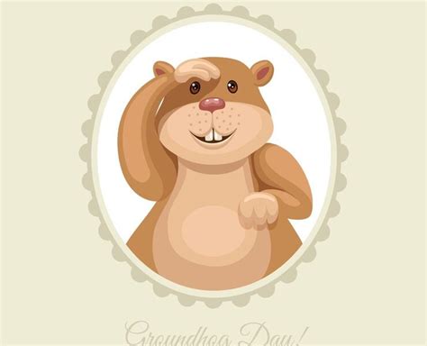 Illustrated Groundhog For Groundgog Day Free Vector Cariblens