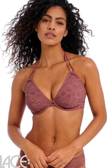 Freya Swim Sundance Bandless Triangle Bikini Top F H Cup Nutmeg Lace