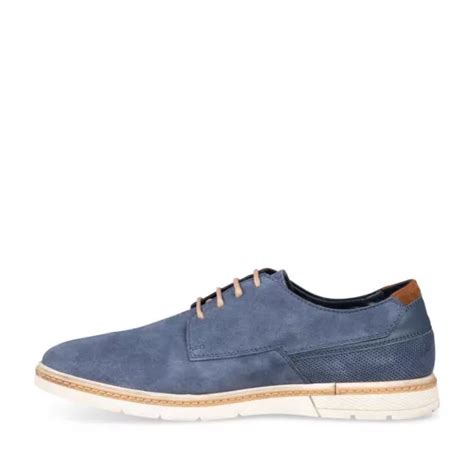 Derbies BLEU Homme CUIR Lacets DENIM SIDE CUIR