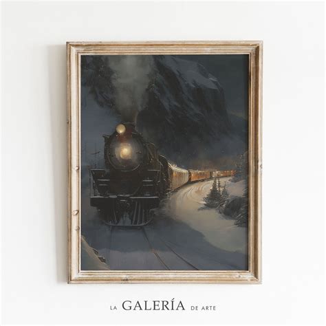 Polar Express Print Train Printable Art Winter Wall Art - Etsy