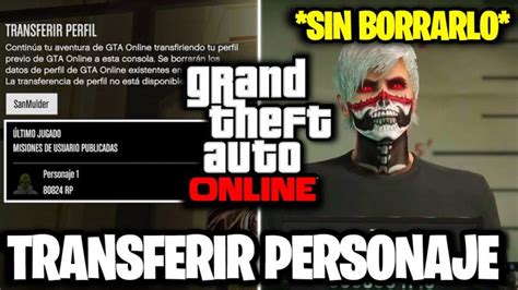 Transferir Personaje Gta V 2024