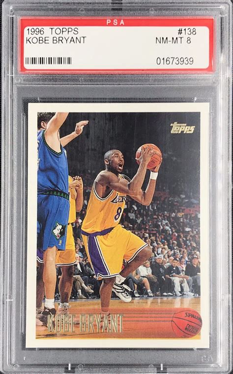 Lot Detail Topps Kobe Bryant Rookie Card Rc Psa Graded Nm