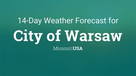 City Of Warsaw Missouri Usa 14 Day Weather Forecast