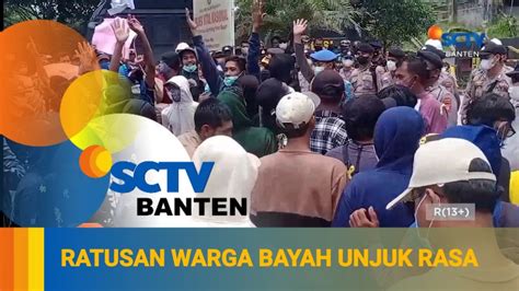 Ratusan Warga Bayah Unjuk Rasa Pabrik Semen Youtube