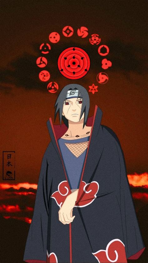 Download Akatsuki Itachi Sharingan Icons Wallpaper | Wallpapers.com