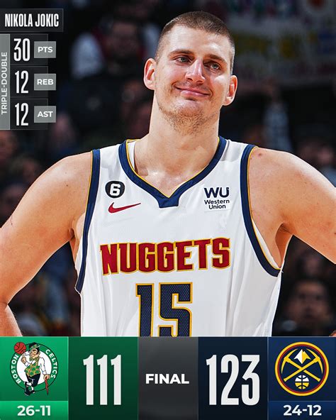 NBA On Twitter Nikola Jokic Leads The Nuggets To The New Year S Day