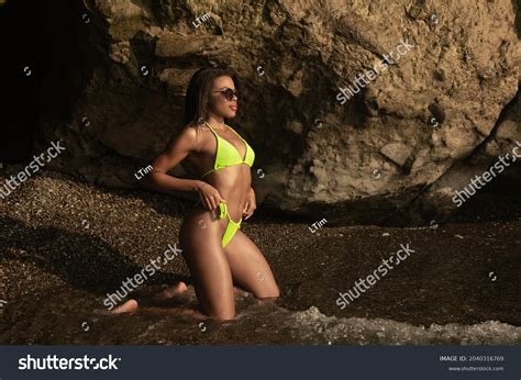 Beautiful Sexy Black Woman Bikini Beach Stock Photo Shutterstock