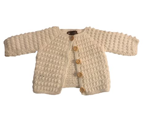 Crochet Baby Bobble Cardigan Pattern 6 9 Months Baby Gift Etsy