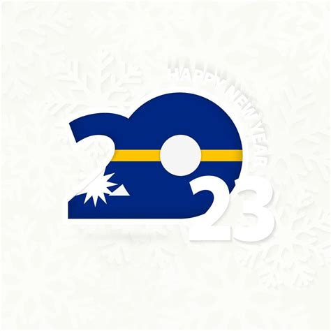 New Year 2023 for Nauru on snowflake background. 16370230 Vector Art at ...