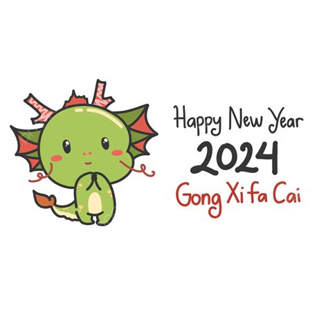 2024 Chinese New Year With Cute Dragon Hand Drawing 2024 Dragons