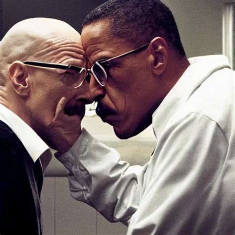 Walter White Kissing Gustavo Fring Stable Diffusion