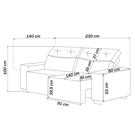 Sofá Lugares Reclinável e Retrátil Socrates Nude Vian