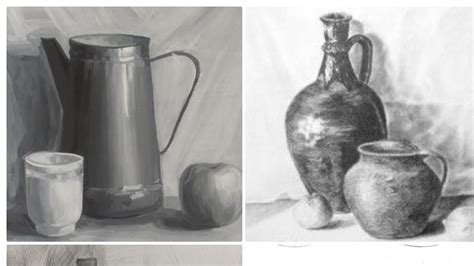 تعليم رسم الطبيعه الصامته How To Draw Still Life Youtube