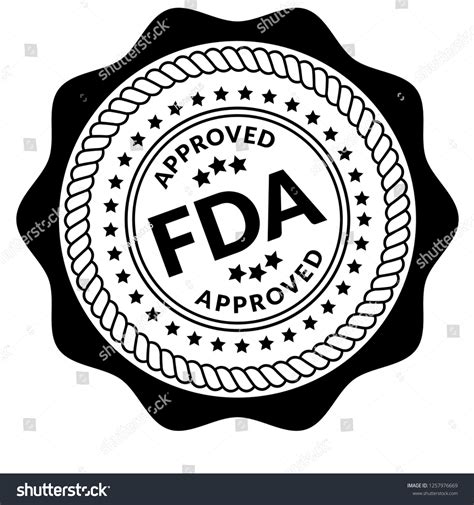 Fda Approved Emblem Label Badge Logo Stock Vector Royalty Free 1257976669