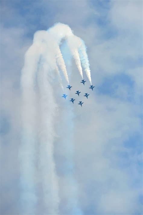 Aerobatic Flying Display By Black Eagles From The Republic Of Korean