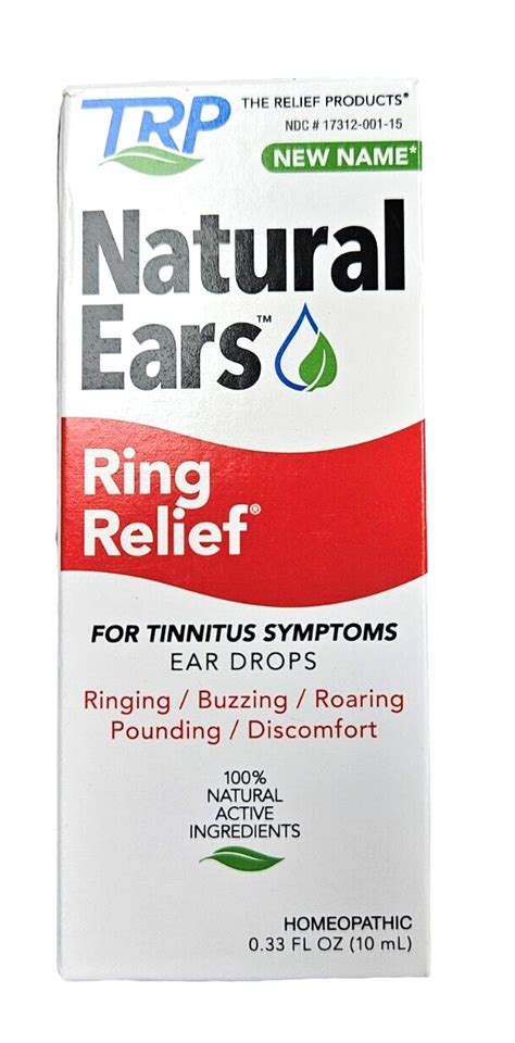 Trp Natural Ears Ring Relief Homeopathic Ear Drops For Tinnitus Relief 0 33oz Ebay