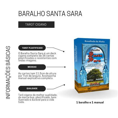 Baralho Cigano Tarot Santa Sara Original 36 Cartas Plastificado Manual