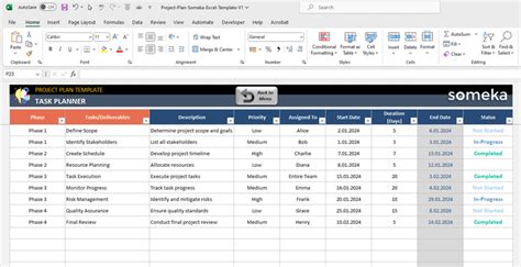 Project Plan Template in Excel | Project Planner Download