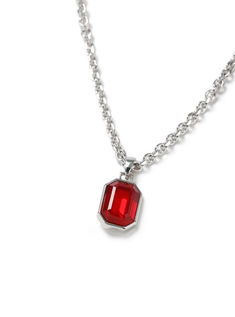 Red Gem Necklace Shop All Accessories Shoes And Accessories Topman Usa Gem Necklace Shop