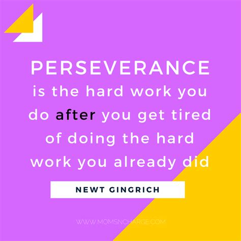 motivational monday perseverance   key  success moms  charge