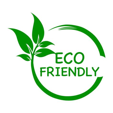 Green background eco friendly vector logo or icon, eco friendly logo ...