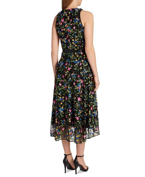 Tahari Asl Floral Embroidered A Line Dress Macys