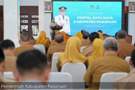 Pj Bupati Nurkholis Launching Portal Satu Data Kabupaten Pasuruan