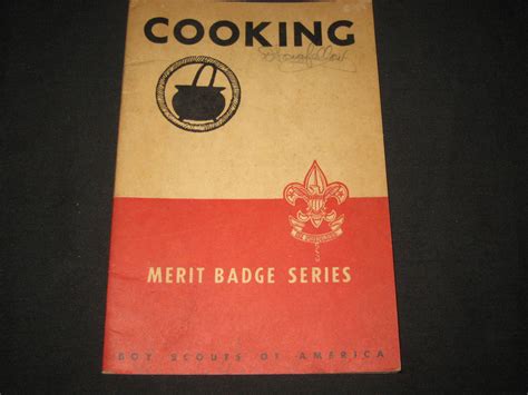 Cooking Merit Badge Pamphlet Wht Top Red Bottom 444 The Carolina