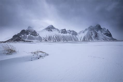 Iceland, mountains, nature, landscape, winter, snow HD Wallpaper