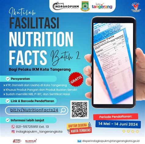 Buruan Daftar Pemkot Tangerang Buka Fasilitasi Nutrition Facts Batch 2