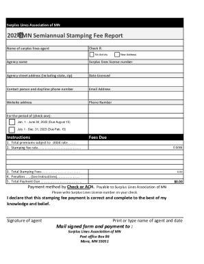 Fillable Online Surplus Lines Insurance Tax Fax Email Print PdfFiller