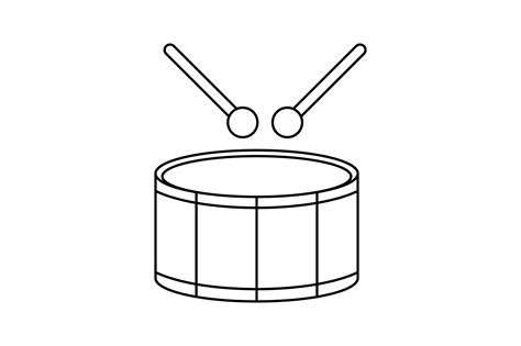 Christmas Icon Snare Drum Outline Grafik Von Redsugardesign · Creative