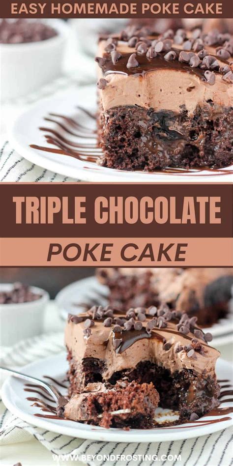 Sinful Triple Chocolate Poke Cake Recipe