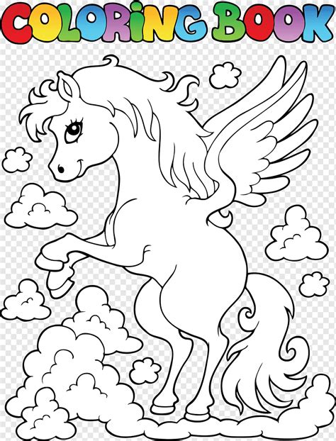 Libro Para Colorear Unicornio Png PNGWing