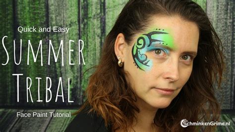 Summer Tribal Face Paint Tutorial Quick Face Paint Tutorial