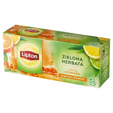 Herbata zielona Lipton z nutą cytrusów 25szt 32 5g Unilever Polska