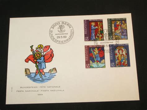 Pro Patria FDC 1969 Nr 142 145 Glasgemälde sakralen Kunst Kaufen