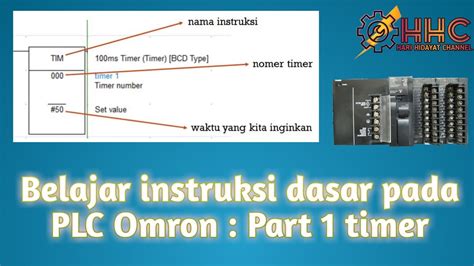 Part Belajar Instruksi Timer Pada Plc Omron Cx Programmer Youtube