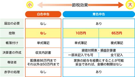 青色申告と白色申告の違い 決算・確定申告 開業・会計qanda 会計・税務 事業計画書作成ツール